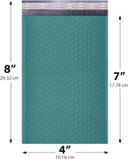 MAILERVIEW Green Small Bubble Mailers 4x8 Inch #000 | Thick Padded Poly Bubble Mailer Envelopes | 500 Pack Bulk | Trading Card Sports Card Shipping