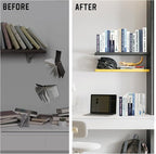 VONDERSO Metal Bookends White, 2 Pairs Metal Bookends Heavy Duty for Shelves Decor Home Office, Unique White Book Ends Supports Anti-Slip for Kids Girls