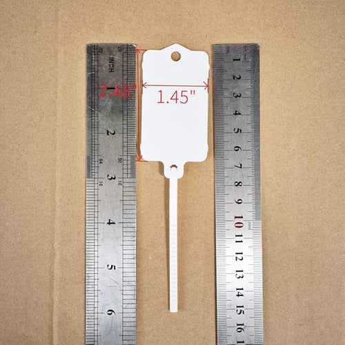 100pcs Reusable Blank Plastic Tags Ties Key Tags 1.45"*2.48" Serrated Tension Sealing Strap with Large Label Plastic Tie Mark Label Waterproof Hang Sign Write on Tag (5 Colors Mixed, 100pcs)