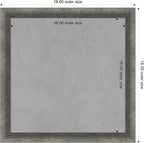 Amanti Art Grey Framed Magnetic Board 18x18 Small Vision Board for use with Magnets, 100% Metal Sheet to Display Items as Office Decor or for Home Organization in mudroom, Kitchen or Kids Room