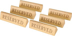 Wood Table Top Seating Reserved Signs for Weddings, Restaurants, 6 inches (Pack of 6)