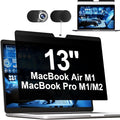Mamol Magnetic Privacy Screen MacBook Air 13 Inch(2018-2021, M1), Removable Anti Blue Light Glare Filter Screen Protector with Camera Cover for Mac air 13''