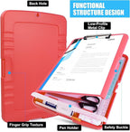 Red Plastic Clipboard with Storage,TFDLCG zm High Capacity Clip Boards 8.5x11,A4 Binder Nursing Clipboard Folder Heavy Duty for Women Teachers Work,School Office