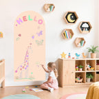 Magnetic Arch Wall Decal for Kids 39.3x17.5 Inch Magnetic Chalkboard Contact Paper for Wall Peel and Stick Self Adhesive Magnet Board Sticker Roll with 36 Letters for Playroom Classroom（Milk Tea）