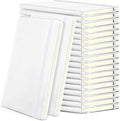 Honoson 20 Pack Lined Journal Notebooks A5 Hardcover Executive Notebook 5.5" x 8.3" PU Leather Wide Ruled Journals Bulk with Elastic Band for Home Business Office School Supplies(White)