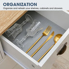 ALIUNI Drawer and Shelf Liner, Non-Slip Kitchen Cabinet Liners Non-Adhesive Thick Strong Grip Waterproof Washable Mats Protect Dresser Shelves Cupboard Bathroom Cabinets, Pure Gray, 12 in X 10 FT