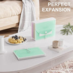 ThinkTex Accordion File Organizer, 12 - Pocket Expanding File Folders for Paper Receipts, Bills&Taxes Organizer, Letter/A4 Size Document Holder for School, Office, Home with Colorful tabs - Green