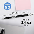 DISCOUNT PROMOS Custom Langham Ballpoint Pens Set of 50, Personalized Bulk Pack - Black Ink, Great for Office, School, Business, Tradeshows - Black