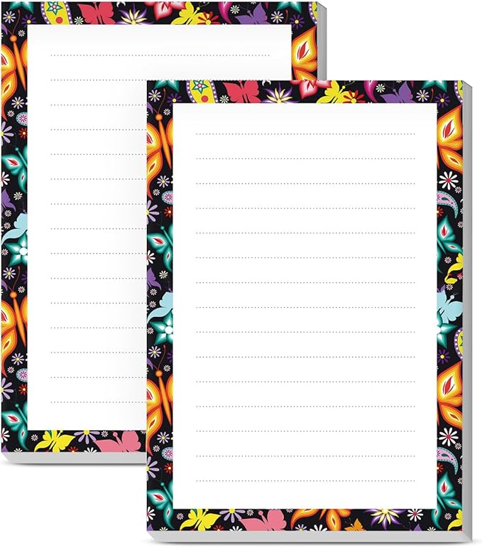 SXboxing Sticky Notes 4X6 Inches, 2 Pack Large Cute Self-Stick Pads, Bright Funny Memo Pads Easy to Stick for Home, Office Colorful Cute Butterfly