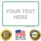Custom Sign, Personalized Metal Signs, Customize for Office, Business, Workplace, Home, Airbnb, Delivery Green Signs, 10x7 Inches, Rust Free .040 Aluminum, Fade Resistant, Made in USA by Sigo Signs