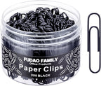 Large Paper Clips, 2 Inch Black Paper Clip, 200 pcs Jumbo Paperclips