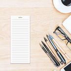 Current Elegant Lined Personalized Notepads – Set of 3, 50-Sheet Pads, 3 1/4 x 8 Inches, Memo Pad, Shopping List, to-Do Notes, Office Organizer