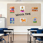 Large Bulletin Board - 72 X 48 inches Cork Board with 30 Pushpin, 6' x 4' Cork Board for Walls Pin Board, Self-Adhesive Felt Board Vision Board Foldable Photo Board for Wall (Beige Brown)