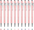 CRME Custom Pens Personalized Pen with Name Logo Engraved Metallic Customized Pen Light Pink Barrel Black Ink Click Pens Stylus Pens for Touch Screens Ideal for School Teachers Team Events
