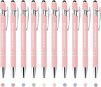 CRME Custom Pens Personalized Pen with Name Logo Engraved Metallic Customized Pen Light Pink Barrel Black Ink Click Pens Stylus Pens for Touch Screens Ideal for School Teachers Team Events