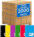 Rosmonde 2000 Packs (Pallet) 1 Subject Notebooks, Spiral Notebook Bulk, Wide Ruled, 70 Sheets (140 pages), Pallet of Notebooks, 8 x 10-1/2" Bulk Spiral Notebooks for School & Office, 4-7 Days Transit