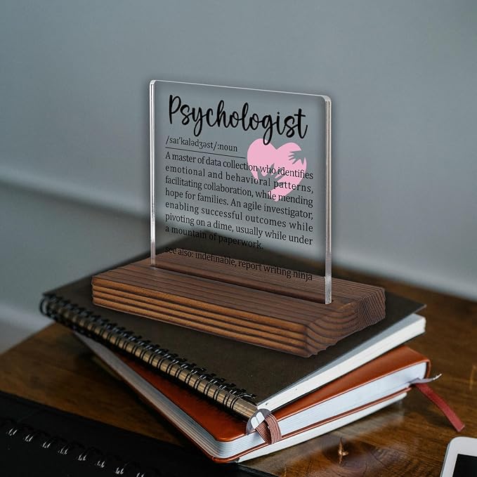 Psychologist Gifts, Appreciation Desk Sign for Mental Health Professionals, Funny Office Plaque for Behavioral Experts, Therapist Thank You Decor PA047
