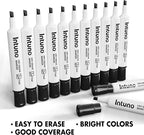 INTUNO Dry Erase Markers, 96 Count Black, Chisel tip, Low-Odor, Perfect for Office, Teaching, Meeting, Presentation, Classroom, Home