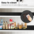 ALIUNI Drawer and Shelf Liner, Non-Slip Kitchen Cabinet Liners Non-Adhesive Thick Strong Grip Waterproof Washable Mats Protect Dresser Shelves Cupboard Bathroom Cabinets, Black, 24 in X 30 FT