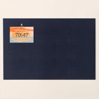Lightomorrow Thickened Bulletin Board - 71 x 47 Inches, Decorative Felt Board Pin Board for Wall - 3' x 2' Foldable Photo Display Board with Self-Adhesive Tape, Includes 20 Push Pins - Dark Blue