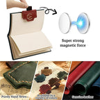 Personalized Bygone Mark Bookmark with Pen Holder, Leather Magnetic Bookmark 26 Letters,Gifts for Book Lovers, Readers, Leather Book Marks for Men Women (Green, D)