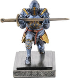 NCQIXIAO Templar Vanguard Soldier Pen Holder Pencil Stand Desk Organizers and Accessories as Gift for Medieval Warrior Enthusiast (Blue)