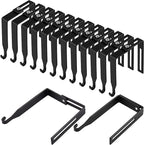 Amylove 12 Pcs Adjustable Cubicle Hanger Universal Partition Metal Cubicle Hooks Door Hanger, Adjusted to Fit Panels with 1 3/8 Inch to 3 1/2 Inch Thickness for Office Whiteboard (Black)