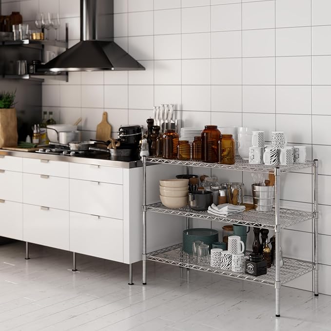 Regal Altair 21" Deep x 42" Wide x 34" Height Wire Shelving Kit | 3-Tier | NSF Commercial Storage Rack Unit