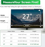 [2 Pack] Magnetic Hanging 27 Inch Computer Anti Blue Light Screen Protector for 16:9 Aspect Ratio Widescreen Monitor, Eye Protection Anti-Glare Light LED PC Screen Protector, Removable 27in Protective Film