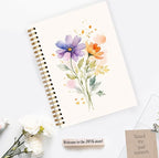 JWVK Vintage Wild Flower Botanical Plant Notebook 03,Rustic Spring Floral Cottagecore Notebook Journal for Work Office School Student Teacher,Hardcover Spiral Notebook 5.5x8.5