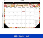 COMIX 12 Month Desk Calendar 2026 (Jan 2026–Dec 2026) – 17" x 12" Wall Calendar with to-Do List & Notes,2026 Calendar Monthly Planner for Home, School, or Office Organization