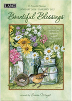 Lang Bountiful Blessings 2026 Wall Calendar – 12-Month Calendar with Linen-Embossed Garden Artwork by Susan Winget & Scriptural Quotes, 13.4" × 12"