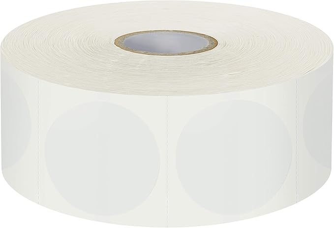 1500 PCS 1.5" Round Clear Transparent Package Envelope Mail Wafer Seal Sticker Labels Mega Bundle with Perforation Line in Roll