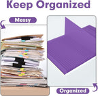 Two Pocket Folders, PANDRI 30 Pack 2 Pocket Folders, Letter Size Paper File Folder for School Office Home Business, Purple