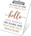 APIILVPQ Motivational Clipboard，Mental Health Clipboards with Low Profile Clip for Office School Use, Boho Wooden Clip Boards for Nurses Teachers Students - A10
