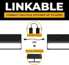 LED Under Cabinet Lighting Hardwired - 3CCT 40 Inch Black Finish - Undercabinet Lights for Kitchen - Linkable Undercounter Dimmable Plug in Light or Hard Wired - Under Counter Fixture Direct Wire