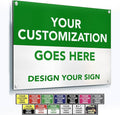SPEEDYORDERS Custom Outdoor Metal Signs, Personalized Aluminum Signs, Customized Safety Signs, Metal Business Signs, Waterproof Outdoor Business Signs, White Aluminum (Green & White, 12x8 In)