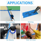 Oleitodh 12 Rolls Blue Painters Tape Bulk 2 inch x 660 Yards, Painters Masking Tape No Residue Wall Painting Tape Artist Tape Trim Edge Finishing Tape for Wall Painting Decoration DIY Supplies