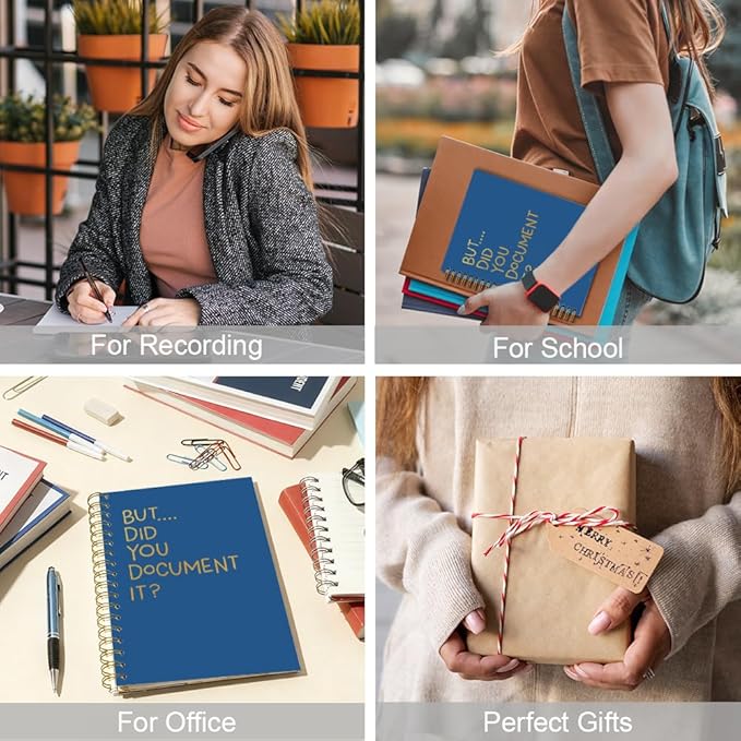 Vgrti But Did You Document It Spiral Notebook, Funny Office Notebooks for Coworkers Adults, Humor Work Gag Gifts New Job Gifts for Women Men Colleague Boss Friend Manager Employee HR