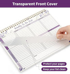 ALKALO 104 Pgs Weekly To Do List Notepad, 52 Duplex-Printed Undated Sheets 100 GSM（8.5"×11") Weekly Desk Planner For Work Home School Office Desk Accessories Supplies & Goal Setting Tasks - Purple Iris