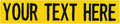 Custom Uniform Name Tapes Solid Colors. Yellow Fabric, 4 Inch Hook Fastener (Uniform Ready Fastener)