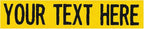 Custom Uniform Name Tapes Solid Colors. Yellow Fabric, 4 Inch Hook Fastener (Uniform Ready Fastener)