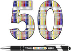 ENOMY Personalized Pens Bulk Free Engraved with Logo/Name/Message Black Ink Custom Pens Customized Stylus Ballpoint Pens Ideal Gifts for Business Anniversary (50)