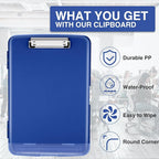 Sooez Clipboards with Storage, High Capacity Clip Boards 8.5x11 with Storage, Heavy Duty Nursing Clipboard Folder, Plastic Clipboard with Pen Holder for Women Teachers Work, School & Office Supplies