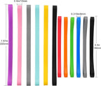Rubber Bands Silicone 8 inch and 6.3 inch 12 Pcs Mixed size Large Elastic Bands for Notebook Books Cooking Wrapping Cooking Boxes Wraps Office Supplies