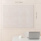Lightomorrow Thickened Bulletin Board - 47 x 35 Inches, Decorative Felt Board Pin Board for Wall - 4' x 3' Foldable Photo Display Board with Self-Adhesive Tape, Includes 20 Push Pins - Oatmeal