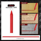 Zhehao 120 Pieces 2.8 mm Carpenter Pencils Lead Refills HB Refill for Construction Pencils Refills Mechanical for Writing Drawing Drafting Woodworking Construction(Red)
