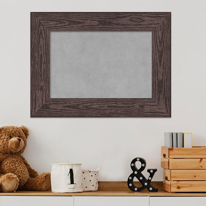 Amanti Art Black Framed Magnetic Board 18x24 Small Vision Board for use with Magnets, 100% Metal Sheet to Display Items as Office Decor or for Home Organization in mudroom, Kitchen or Kids Room