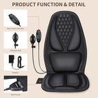 comrelax Back Massager for Chair with 8 Motors, Massage Chair Pad, Seat Massager with Lumbar Support,Heating Pad for Home/Office/Wife/Husband/Christmas