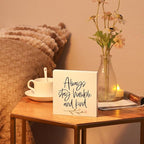 3 PCS Inspirational Wooden Box Signs for Home, Office, Desk Decor, Motivational Affirmations with Rustic Design for Living Room, Bedroom, Kitchen